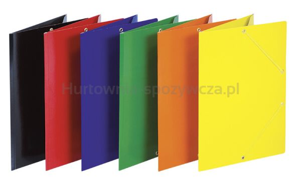 Donau Teczka z gumką karton, A4, 400gsm, 3-skrz., żółta  - 2
