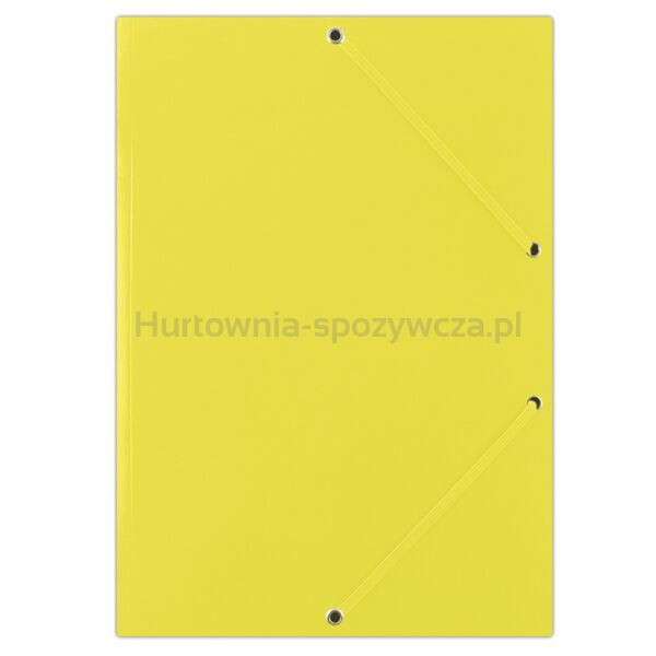 Donau Teczka z gumką karton, A4, 400gsm, 3-skrz., żółta 
