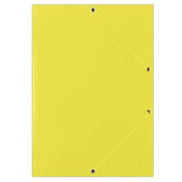 Donau Teczka z gumką karton, A4, 400gsm, 3-skrz., żółta 