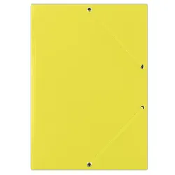 Donau Teczka z gumką karton, A4, 400gsm, 3-skrz., żółta 
