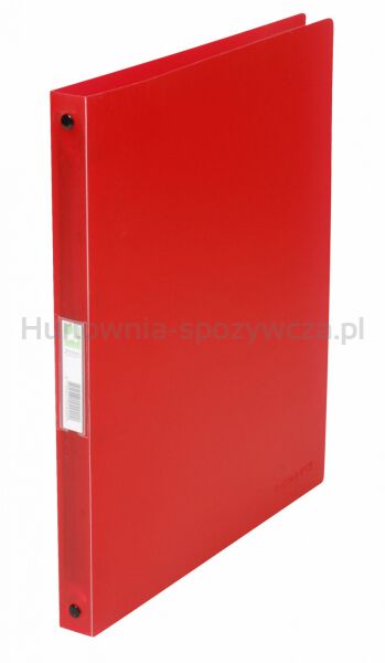 Q-Connect Segregator ringowy PP, A4/4R/16mm, transparentny czerwony 