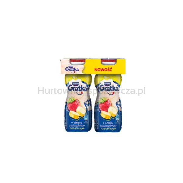 Danone Gratka Jogurt do picia o smaku truskawka-banan 4x155g
