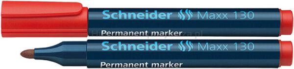 Schneider Marker permanentny Maxx 130, okrągły, 1-3mm, czerwony 