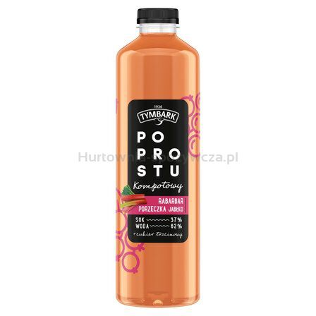 Tymbark Po Prostu Kompotowy Napój Rabarbar Porzeczka Jabłko 1,25 L