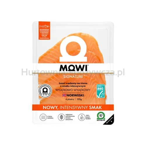 Mowi Intensiv Łosoś Wędzony Na Zimno Plastry 100G