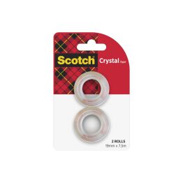 Taśma biurowa SCOTCH® Crystal (6-1975R2), 19mm, 7,5m, 2szt.
