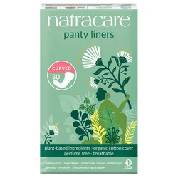 Natracare Wkładki Higieniczne Zaokrąglone Curved Bio 30 Szt.
