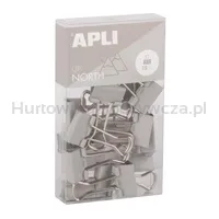 Klipy do dokumentów APLI Up North, 19mm, 15szt, pudełko z zawieszką, szare - 2
