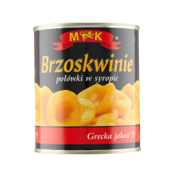 Mk Brzoskwinie Połówki W Lekkim Syropie 820G