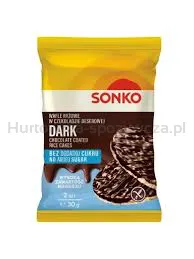 Sonko Wafle Ryżowe W Czekoladzie Deserowej Bez Dodatku Cukru 30G