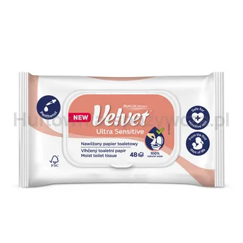 Velvet Nawilżany Papier Toaletowy Ultra Sensitive 48 sztuk