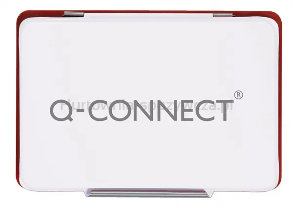 Poduszka Do Stempli Q-Connect, Z Tuszem, 110X70Mm, Metalowa, Czerwona