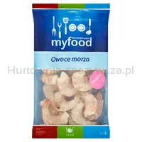 Myfood Krewetki Surowe W Pancerzu Bez Głowy, Rozmiar: 8-12 Szt./Lb, Głęboko Mrożone, Glazurowane, Glazura: 20%, 800 G/1000 G