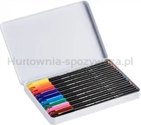 Edding Pisak z cienką końcówką e-1200/10 s 1mm, 10 szt., metalowe pudełko, mix kolorów  - 2