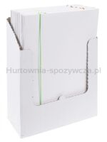 Office Products Teczka z gumką, karton, A4, 300gsm, 3-skrz., gumka mix kolorów, biała  - 2