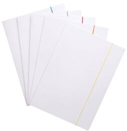 Office Products Teczka z gumką, karton, A4, 300gsm, 3-skrz., gumka mix kolorów, biała 