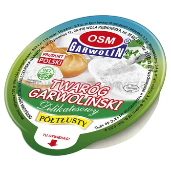 Garwolin Twaróg Półtłusty delikatesowy Około 300g