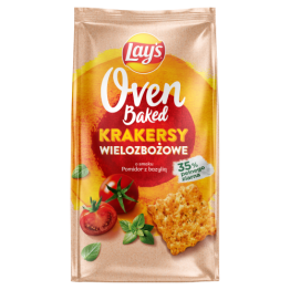 Lay's Oven Baked Krakersy Wielozbożowe Pomidor Z Bazylią 80G