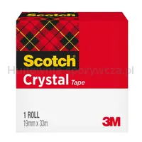 Taśma samoprzylepna SCOTCH® Crystal Clear (600), w pudełku 19mmx33m, transparentna - 2