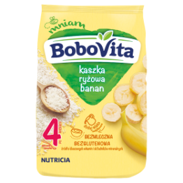 Bobovita Kaszka Ryżowa O Smaku Bananowym Po 4 Miesiącu 180 G