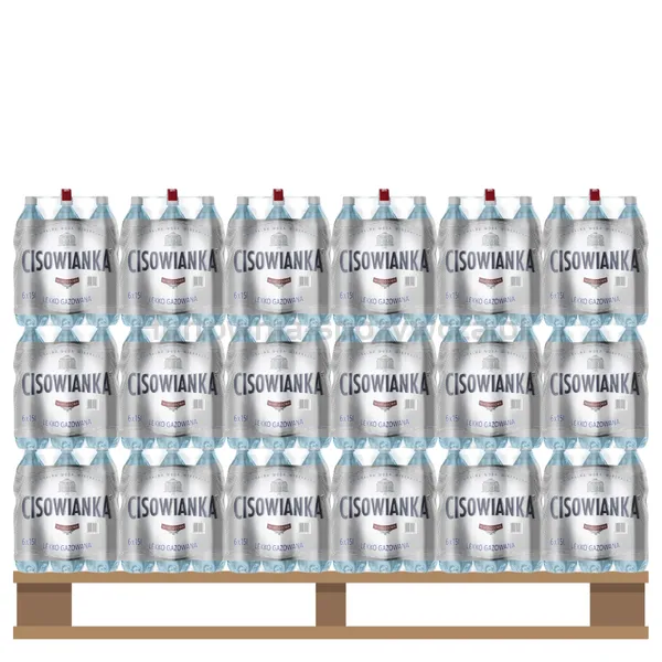 Woda Mineralna Cisowianka lekko gazowana 1,5l  Paleta