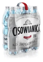 Naturalna woda mineralna Cisowianka lekko gazowana 1,5l kaucja Paleta (w tym +0,50 zł/szt. zwrotnej kaucji)