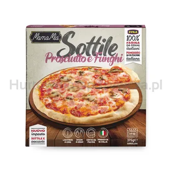 Svila Pizza Mamamia Z Szynką Prosciutto I Pieczarkami, 375 G, Produkt Głęboko Mrożony, Spód Wypiekany W Piecu Kamiennym
