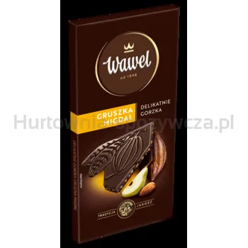 Wawel Czekolada Premium Delikatnie Gorzka Gruszka Migdał 90g