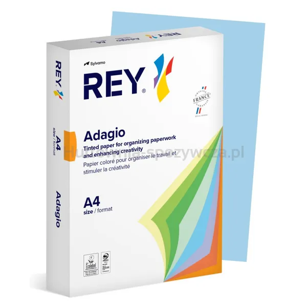 Rey Adagio Papier Ksero A4, 80Gsm, 01 Niebieski Pastel *Ryada080X419 R200, 500 Ark. 