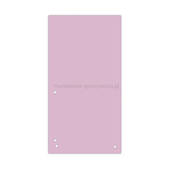 Donau Przekładki Karton 1/3 A4, 235x105mm, 100szt., jasnoróżowe 