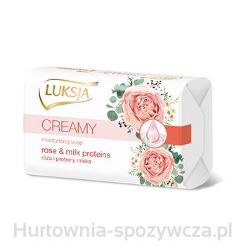 Luksja Creamy &Amp Soft Kremowe Mydło W Kostce Róża I Proteiny Mleka 90 G