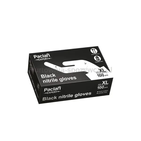 Paclan Expert Rękawiczki Nitrylowe Czarne Xl 100 Szt