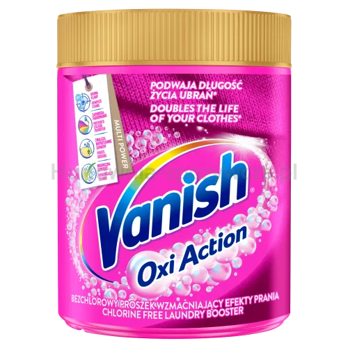 Vanish Oxi Action Pink Odplamiacz Do Tkanin W Proszku 470G