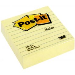 Bloczek Samoprzylepny Post-It W Linie (675-Yl), 100X100Mm, 1X300 Kart., Żółty
