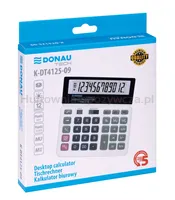 Donau Kalkulator biurowy TECH, 12-cyfr. wyświetlacz, wym. 155x152x28 mm, biały  - 4