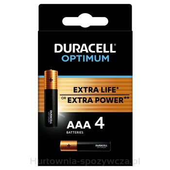 Bateria Alkaliczna Duracell Optimum Aaa 4Szt.
