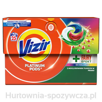 Vizir Platinum Pods Color + Fairy Effect Kapsułki Do Prania, 25 Prań, 530G