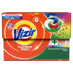 Vizir Platinum Pods Color + Fairy Effect Kapsułki Do Prania, 25 Prań, 530G