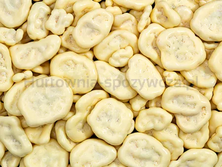 Lukawski Chipsy bananowe w białej czekoladzie 200g