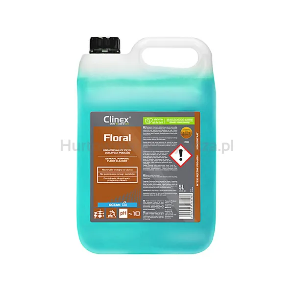 Uniwersalny płyn CLINEX Floral, do mycia podłóg, Ocean, 5l