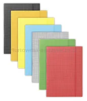 Donau Teczka z gumką karton, A4, 400gsm, 3-skrz., zielona w kratę  - 2
