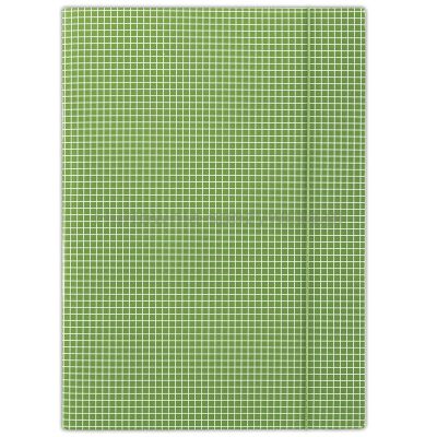 Donau Teczka z gumką karton, A4, 400gsm, 3-skrz., zielona w kratę 