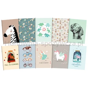 eco Zeszyt A5/16k kratka Mix