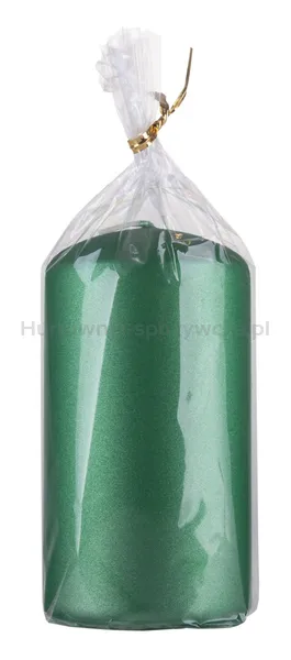 Świeca słupek DONAU HOME Standard Lakier, 60x115mm, zielony metaliczny mat