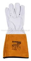 Rękawice spawalnicze DONAU SAFETY DS-KEV WELTIG, kevlar, skóra kozia, rozm. 9/L, biało-złote - 4