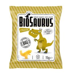 Chrupki kukurydziane Dinozaury o smaku serowym BEZGL. BIO 15 g