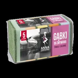 Anna  Zaradna Gąbki Do Zmywania Prostokątne, 5 Szt., Mix Kolorów