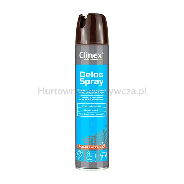 Spray Clinex Delos Shine, Do Pielęgnacji I Czyszczenia Mebli Drewnianych, 300Ml