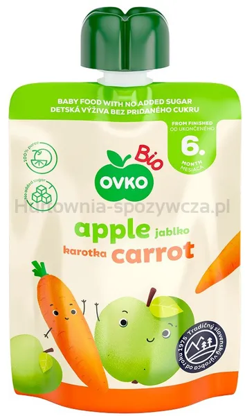 Przecier Jabłko-Marchew Po 6 Miesiącu Życia Bio 90 G