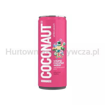 Coconaut Woda kokosowa z młodego kokosa z sokiem z białej brzoskwini 320ml.